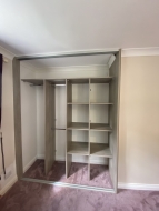 Cotta Cremona Oak wardrobes with euqal part handing and shelving, fitted in West Rounton